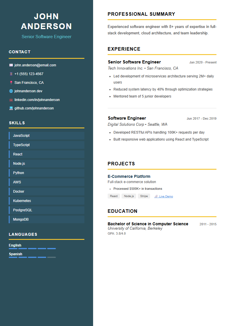 Atlantic Blue template preview